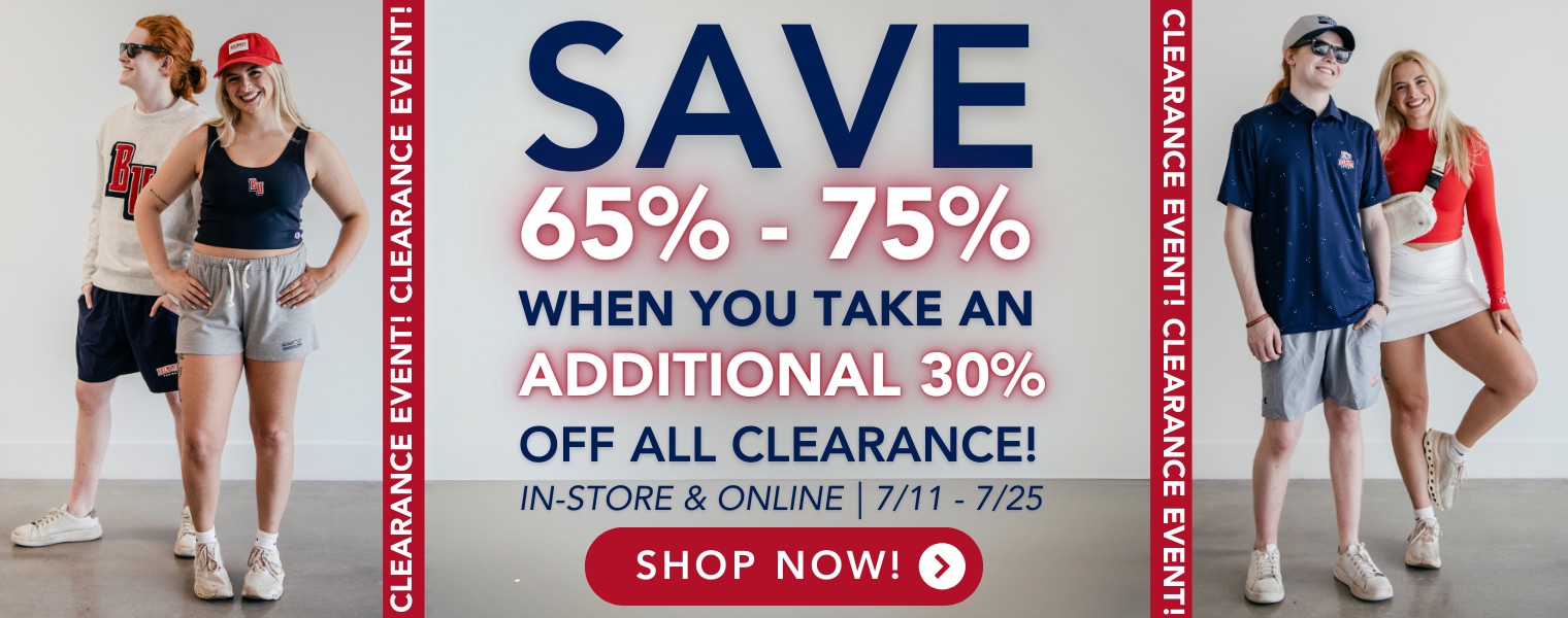 Save 65 to 70 percent off entire stock of clearance. Click here to shop