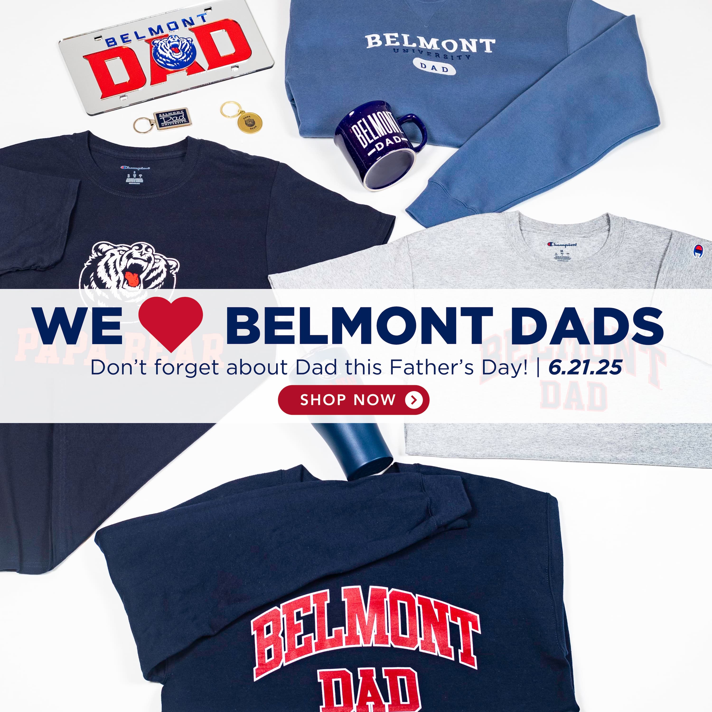 We love Belmont dads, don't forget about dad this fathers day. Click here to shop dad themed merchandise