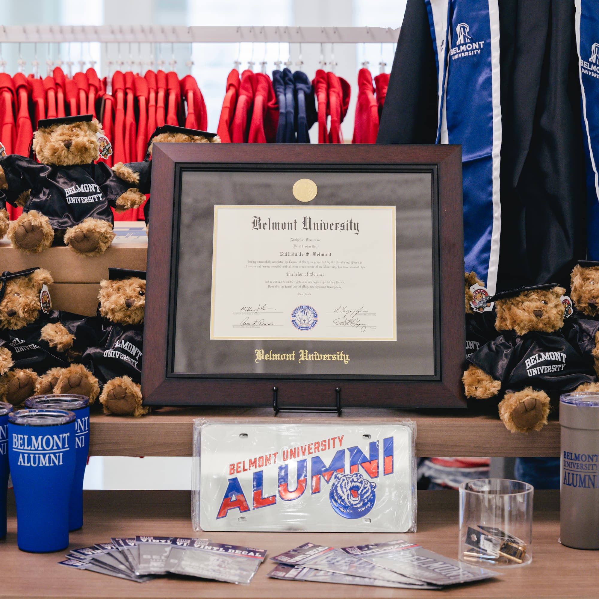 Behold, the Belmont University premium black cherry diploma frame. Click to view Instagram post